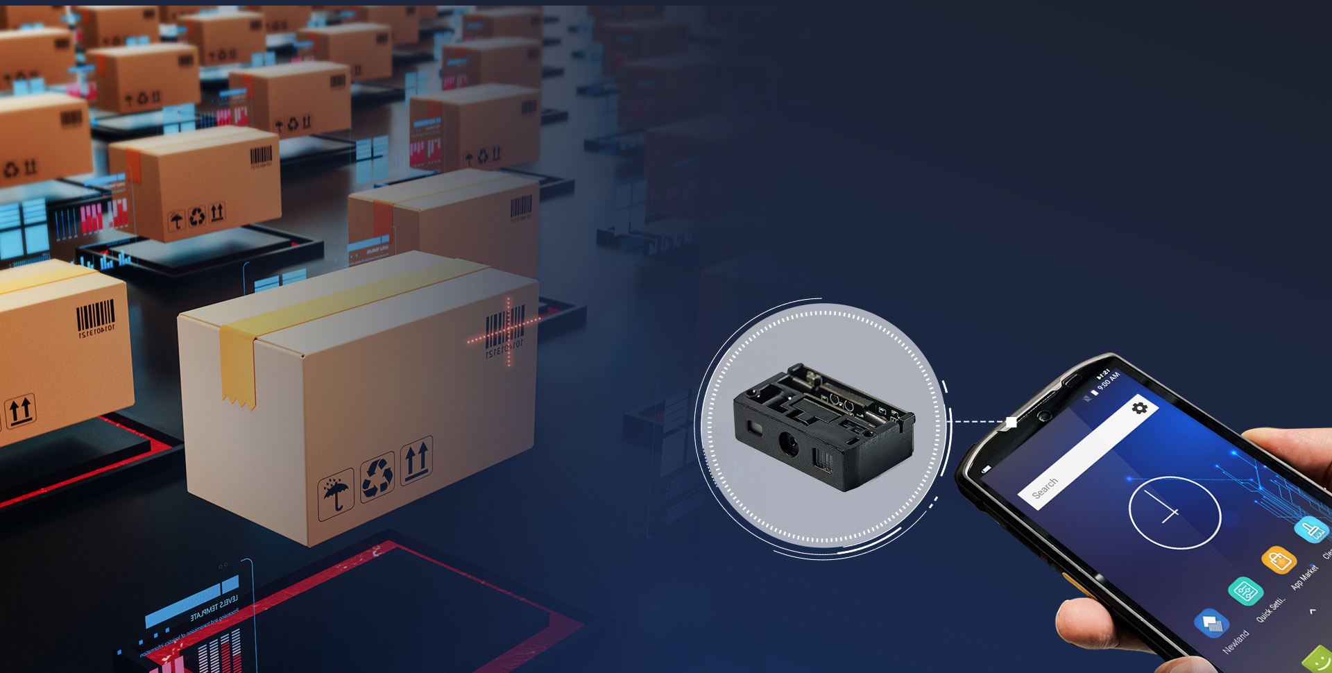 全面識讀性能 
物流倉儲行業應用小能手