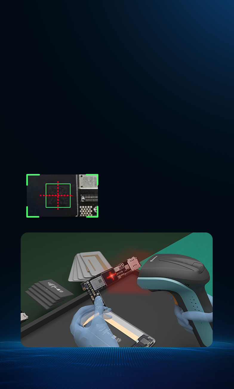 十字激光對焦
AI增強定位 智能精準