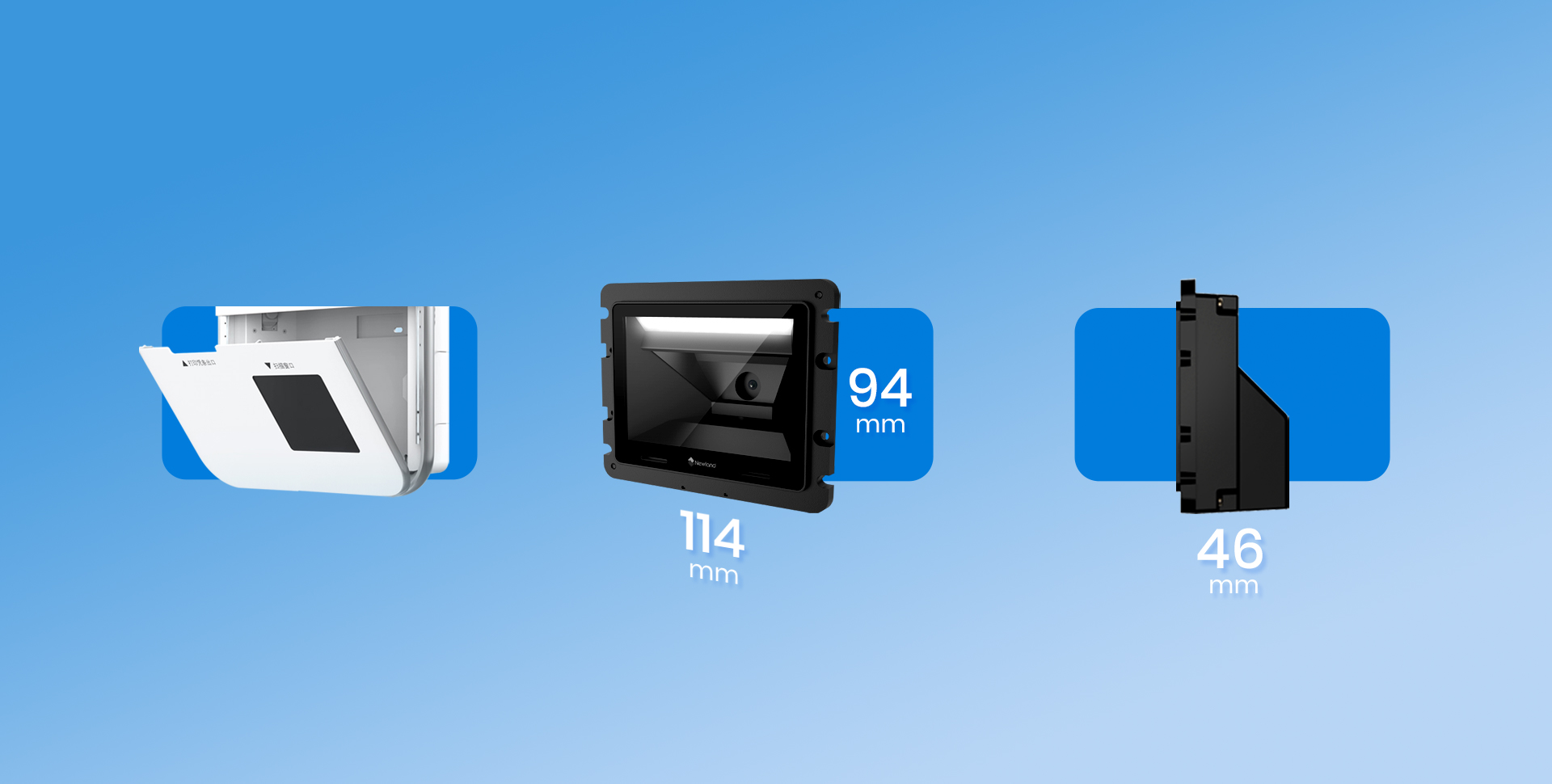 中窗口， 薄尺寸設計
