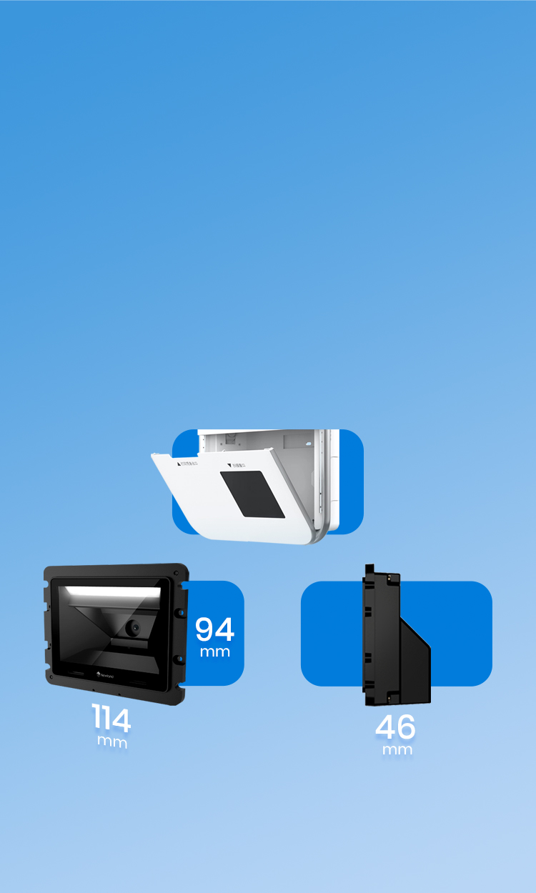 中窗口， 薄尺寸設計
